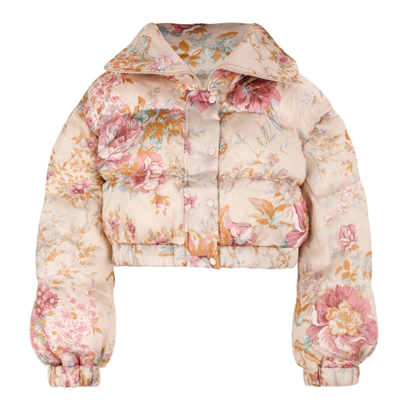 SELKIE The Yorkshire City Shabby Chic Floral Marshmallow Puffer Coat - Picture 2 of 12